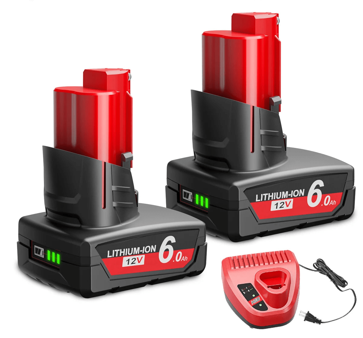 6.0Ah 12V Batteri for Milwaukee M12 - Cameno.no