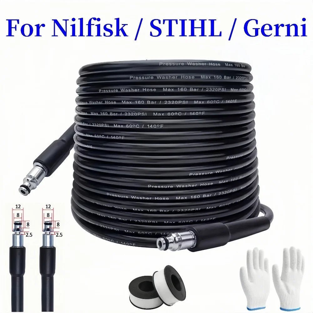 Ultraflex Høytrykksslange 10m - 50 m – For Nilfisk, STIHL, Gerni og Husqvarna - Cameno.no