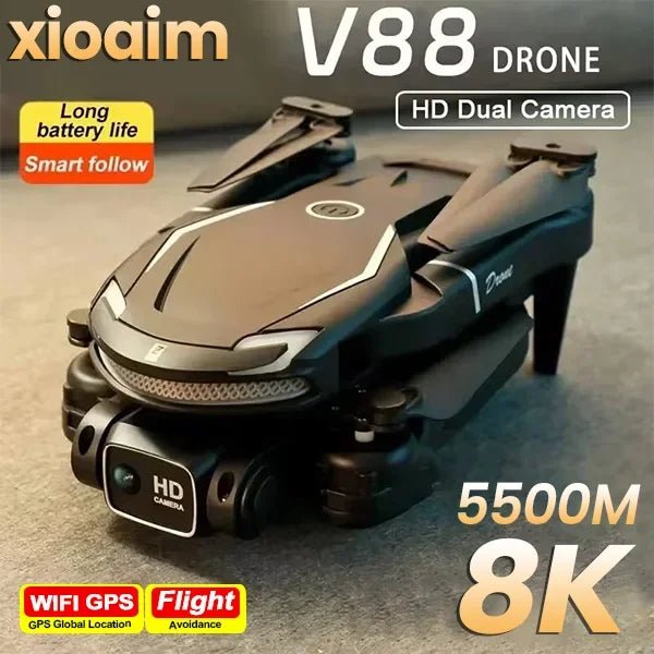 V88 Drone 8K 5G GPS Pro. - Cameno.No