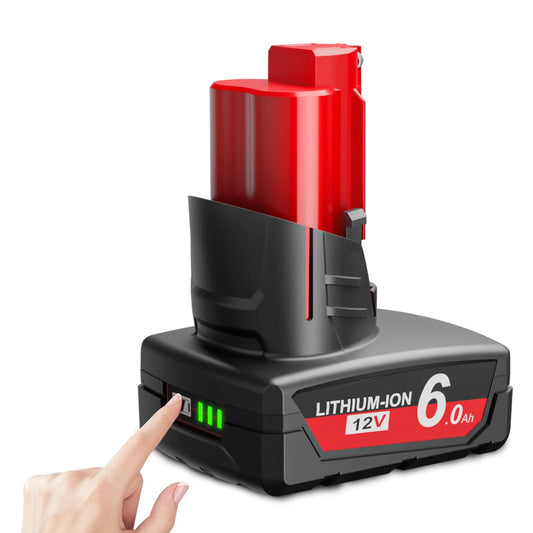 6.0Ah 12V Batteri for Milwaukee M12 - Cameno.No