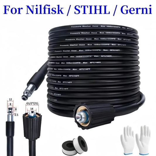 Ultraflex Høytrykksslange 10m - 50 m – For Nilfisk, STIHL, Gerni og Husqvarna - Cameno.no